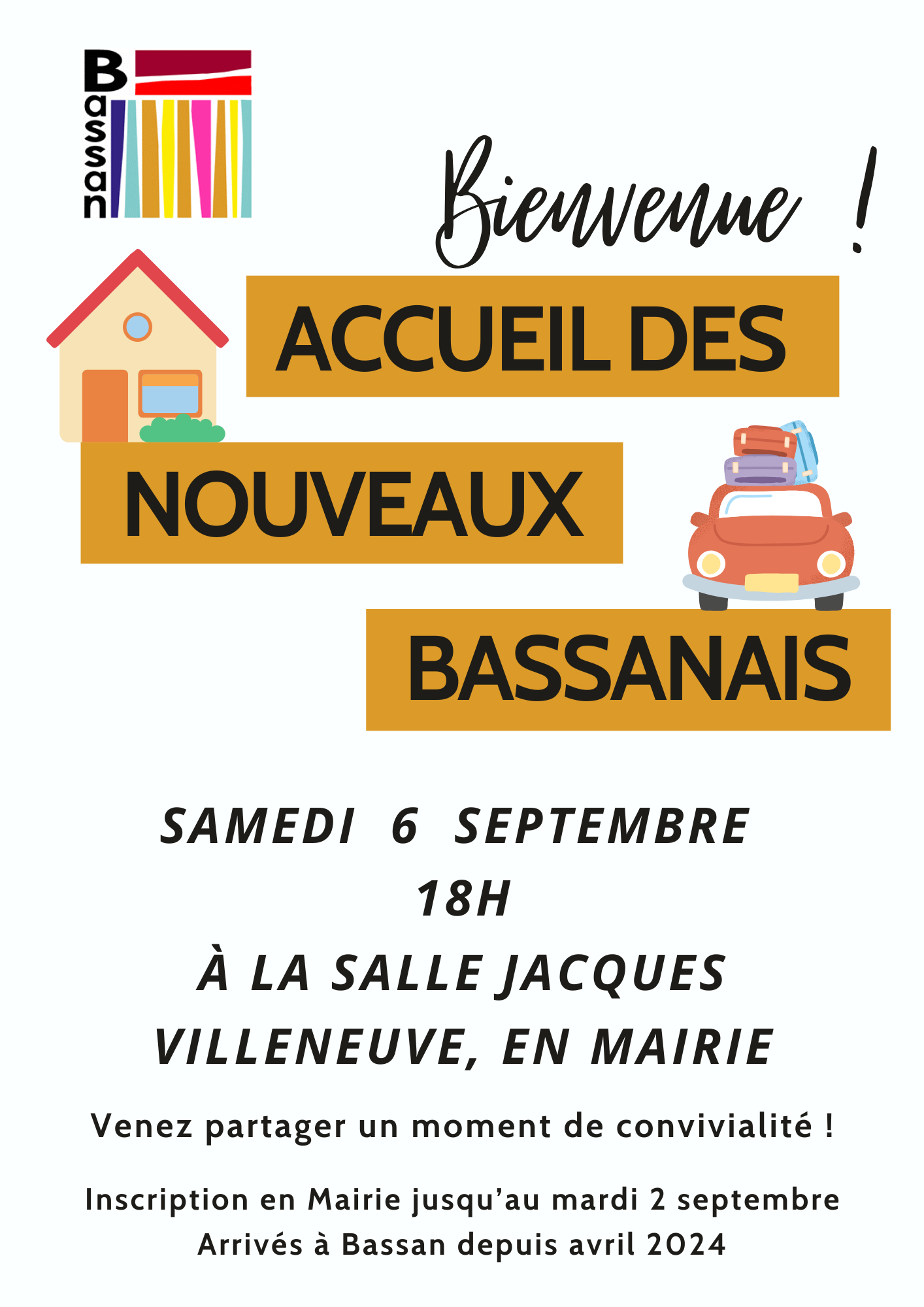 Accueil des Nouveaux Bassanais le samedi 6 septembre 2025
