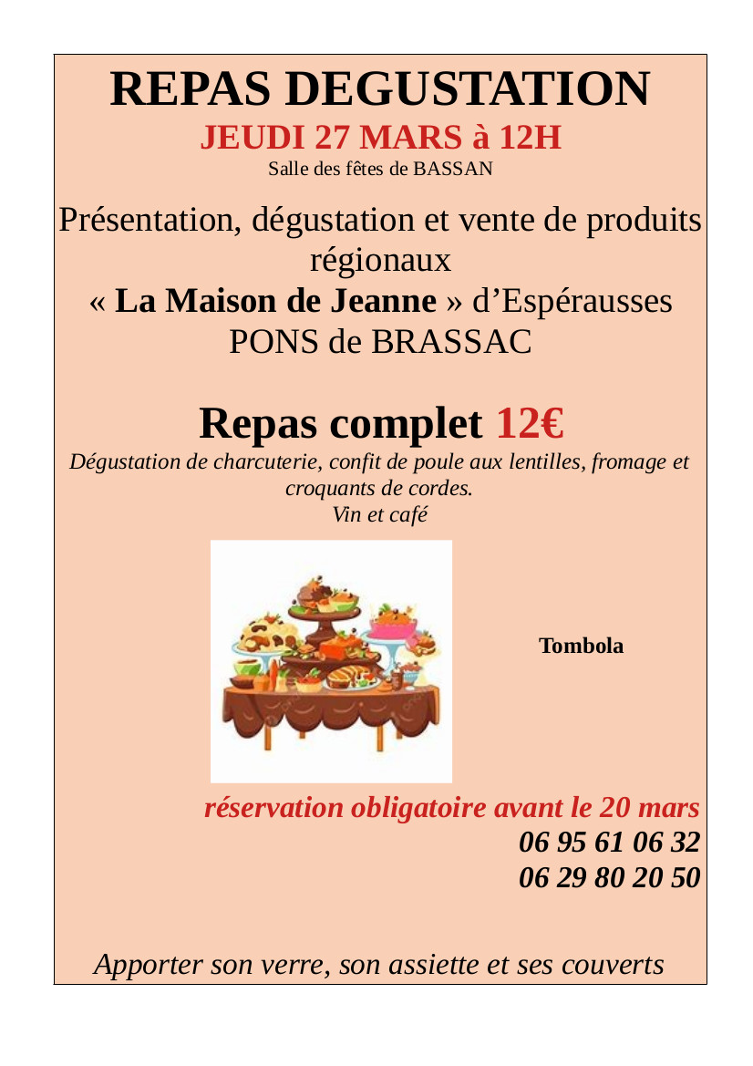 Repas dégustation