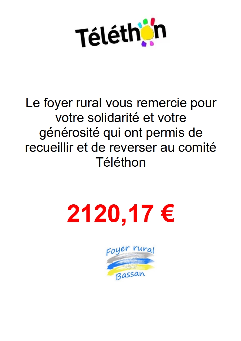 FOYER RURAL - Téléthon 2025