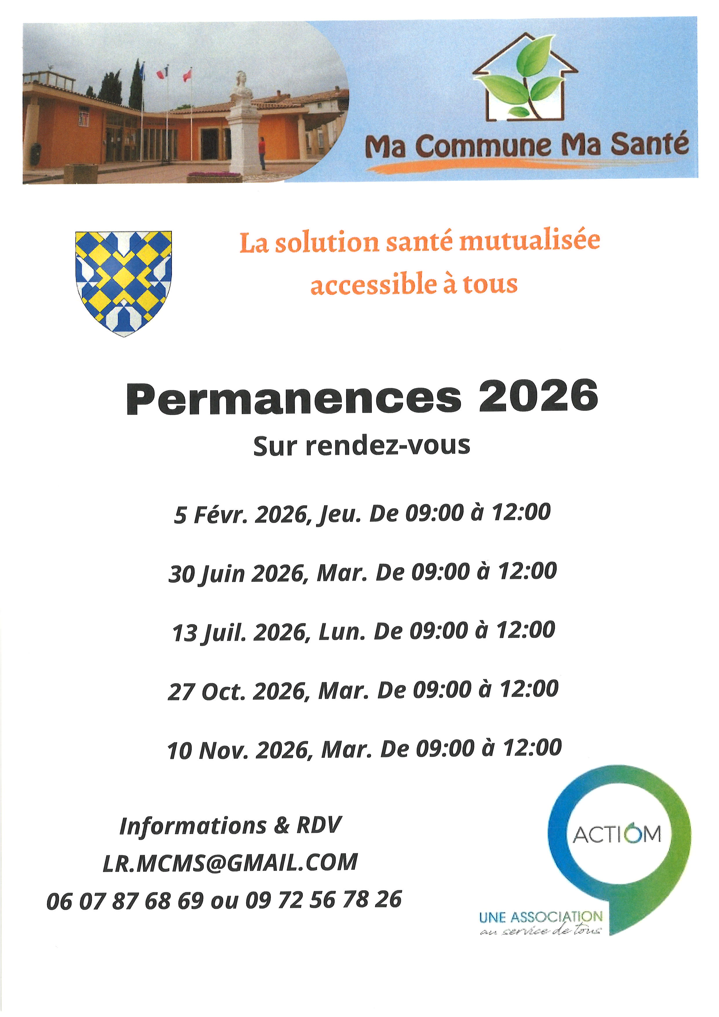 Permanences Ma Commune Ma Santé 2026