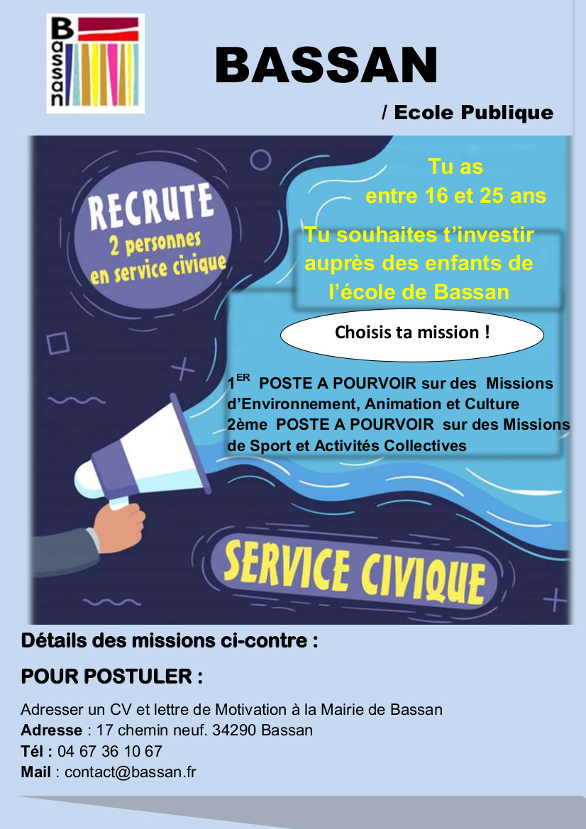 RECRUTEMENT - Services Civiques